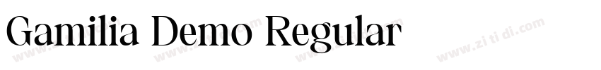 Gamilia Demo Regular字体转换 Gamilia Demo Regular字体转换